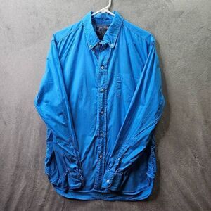 Vintage The Nutter Shirt Mens Medium Blue Made In USA Long Sleeve Button Up